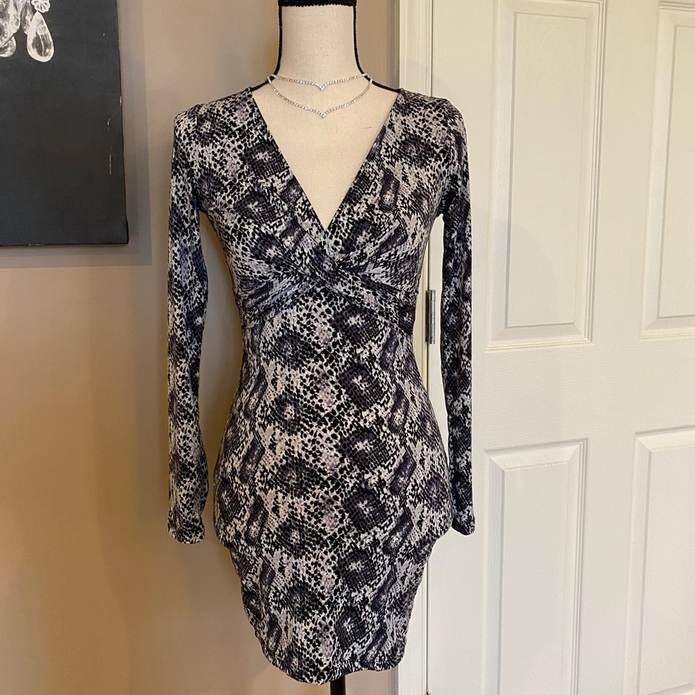 Snakeskin print cocktail dress